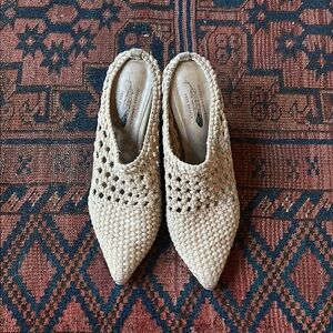 Free People Beige Woven Flats